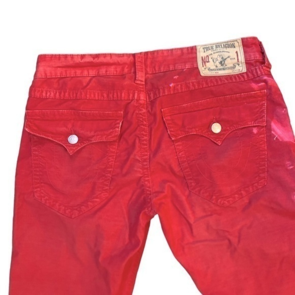 COPY - TRUE RELIGION RED RICKY CORDUROY PANTS SIZE 36 GREAT CONDITION!